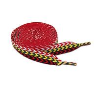 Lilybekind 3/5" Thick Fat Shoelaces Extra Wide Flat Shoe Laces Cool Shoestrings For Boots Sneaker Athletic Tennis, Red Green White, 140 cm