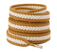 Lilybekind 3/5" Wide Thick fat shoe laces for sneakers boots flat replacement shoelaces shoe strings, Ginger Ivory, 120