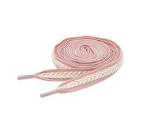 Lilybekind 3/5" Wide Thick fat shoe laces for sneakers boots flat replacement shoelaces shoe strings, Pink White, 120 cm