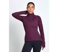 Lilybod Women's Zuri Contoured Zip Thru Top - Ox Plum - Purple - Size: Small