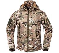 Lilychan Men’s Military Soft Shell Tactical Jacket Outdoor Sports Hunting Army Waterproof Outerwear Coat (CP, XXX-Large)