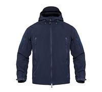 Lilychan Men’s Military Soft Shell Tactical Jacket Outdoor Sports Hunting Army Waterproof Outerwear Coat (Large, Blue)