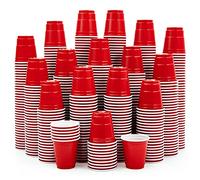 Lilymicky 1080 PACK 2 oz Plastic Shot Glasses, Red Disposable Shot Cups, Mini Red Shot Cups, 2 oz Party Cups for Parties, Carnivals, and Any Events