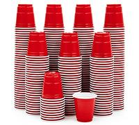 Lilymicky 300 PACK 2 oz Plastic Shot Glasses, Red Disposable Shot Cups, Mini Red Shot Cups, 2 oz Party Cups for Halloween Christmas Party
