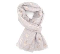 LilyRosa Beautiful rose gold giraffe design scarf, the soft design allows the scarf to drape beautifully