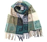 LilyRosa Black Ginger Naye Snowflake Thick Scarf Hues Of Green Scarf Wrap