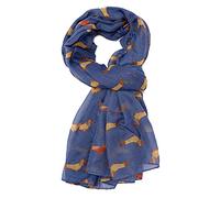LilyRosa® Dachshund Scarf Grey Navy Blue Teal Red Turquoise Soft Ladies Sausage Dog