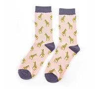 LilyRosa Giraffe Socks Ladies 3-7 Girls Pink Blue 1 Pair Sock (Pink)