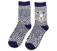 LilyRosa Leopard Print Socks Ladies Cat Design Cats Girls Bamboo (1 Pair) (Cream)