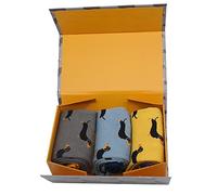 LilyRosa Mens Dachshund Socks, Sausage Dog Boys Men 7-11, Bamboo Mix Gift Box 3 Pairs