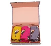 LilyRosa® Women's Robin Socks Ladies Three Pairs, Bird Gift