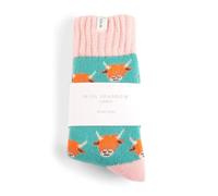 LilyRosa Women's Winter Socks Girls Ladies 3-7 Women MIss Sparrow Novelty Ankle Socks Adult (Highland Cow - DEB)