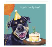 Lilyrye Rottweiler Birthday Card, 14.5 x 14.5 cm, Square Folded Design