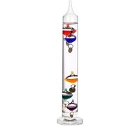 Lily's Home Galileo Thermometer, A Timeless Design That Measures Temperatures from 64ºF to 80ºF, 5 Multi-Colored Spheres (11 Inches)