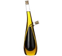 Lily's Home Glass Olive Oil and Vinegar Dispenser, A Beautiful Addition to Any Kitchen and Dinnerware Set (440 ml & 295 ml)