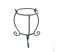 Lily's Home Metal Gazing Ball Stand for 8-10 inch Metal and Glass Garden Gazing Globes. Black.