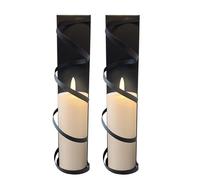 Lily's Home Metal Spiral Wall Candle Sconces Set of 2. Elegant Wall Decorations for Living Room, Bedroom, Hallways and Farmhouse - Perfect for Fireplace Mantel Decoration. for 3" Dia Pillar Candles