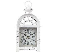 Lily's Home Vintage Inspired Lantern Grand Central New York City Train Station-Style Mantle Clock, Silent-Non-Ticking with Quartz Movement, Fits with Victorian or Antique Décor Theme (13 3/4" Tall)