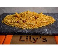 Lily's Indian Vegetarian Cuisine, Mild Chevdo Made With Peanuts & Almonds, Cashew nuts, Rice flakes and a mixture of spices Mild Snacks (1, Chevdo Mild_500g)