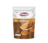 Lily's Indian Vegetarian Cuisine Present Jaimin Khatta Mitha Sweet and Salty Savoury Mix, 200g, Assorted Indian Snack Variety Pack of 1 (1, Softy-Chakli)
