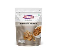 Lily's Indian Vegetarian Cuisine Present Jaimin Khatta Mitha Sweet and Salty Savoury Mix, 200g, Assorted Indian Snack Variety Pack of 1 (1, Jaimin-Mini-Bhakarwadi)
