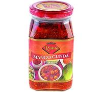 Lily's Indian Vegetarian Cuisine Present Rishta Mango Pickle Assortment, Mango Gunda, Chhundo, Mild and Hot Varieties, Green Chilli and Red Chilli Pickles (Mango Gunda)