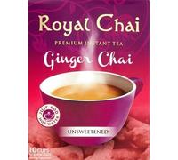 Lily's Indian Vegetarian Cuisine, Royal Chai Ginger Chai Unsweetened Premium Instant Tea, 10 Cups