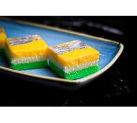Lily's Indian Vegetarian Cuisine Triranga Barfi,Tricolour Indian Sweet Barfi, Traditional Layered Dessert, (4,6,8 Pieces) (8)