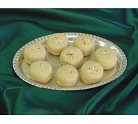 Lily's Indian Vegetarian Cuisine, White Peda, Decorative Nuts For Diwali Sweets Serve With 4,6,8 Piece (6)