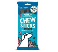 Lily's Kitchen Chew Sticks with Salmon - Grain Free Natural Dental Dog Treats (10 Packs of 3 Chews)