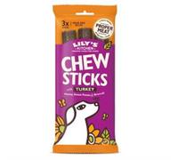 Lilys Kitchen Chew Sticks with Turkey for Dogs 3pk 120g