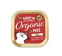Lily’s Kitchen Made with Natural Ingredients Adult Cat Food Tray Organic Beef Grain-Free Recipe 19 x 85g