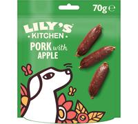 Lilys Kitchen Made with Natural Ingredients Adult Dog Treats Packet Cracking Pork with Apple Sausages Grain-Free Recipes 8 x 70g