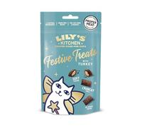 Lily's Kitchen Made with Natural Ingredients Christmas Turkey Pillow Treats for Adult Cats 10 x 60g