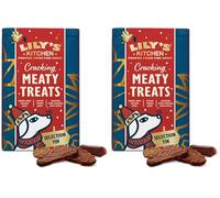 Lily's Kitchen Made with Natural Ingredients Festive Meaty Treats Selection Tin for Adult Dogs (Pack of 2)