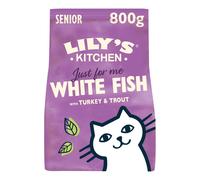 Lily's Kitchen Made with Natural Ingredients Mature Dry Cat Food White Fish with Turkey & Trout Grain-Free Recipe 4 x 800g