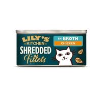 Lily's Kitchen Made with Natural Ingredients Shredded Fillets in Broth Chicken Adult Wet Cat Food, 24 x 70 g