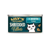 Lily's Kitchen Made with Natural Ingredients Shredded Fillets in Broth Tuna Adult Wet Cat Food, 24 x 70 g