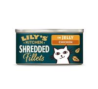 Lily's Kitchen Made with Natural Ingredients Shredded Fillets in Jelly Chicken Adult Wet Cat Food Tins 24 x 70g