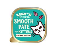 Lily's Kitchen Made with Natural Ingredients Smooth Paté Chicken with Cod Kitten Food Trays 19 x 85g