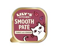 Lily's Kitchen Made with Natural Ingredients Smooth Paté Turkey with Venison Adult Wet Cat Food Trays 19 x 85g