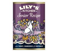 Lily's Kitchen Made with Natural Ingredients Wet Dog Food Tin Senior Recipe with Turkey 6 x 400g