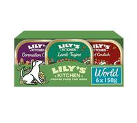 Lily's Kitchen Natural Adult Dog Food Wet Trays - World Dishes Multipack - Chicken, Lamb & Beef - Complete Meal Recipes (24 Trays x 150g)