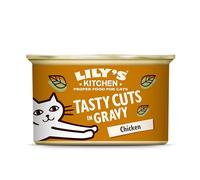 Lily's Kitchen Natural Adult Wet Cat Food Tin Chicken Tasty Cuts in Gravy Grain-Free Recipe 24 x 85g