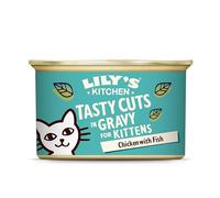 Lily's Kitchen Natural Kitten Wet Cat Food in Gravy - Chicken & Ocean Fish Tasty Cuts - Complete Grain-Free Recipes (24 Tins x 85g)