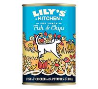 Lily's Kitchen Wet Dog Food - Fish Recipe (Pub Lunch Fish and Chips), 6 x 400g Tins. Complete Nutrion, with Natural Ingredients for Adult Dogs