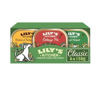 Lily's Kitchen Natural Adult Dog Food Wet Trays - Classic Dinners Multipack - Chicken, Lamb & Beef - Complete Meal Recipes (6 Trays x 150g)