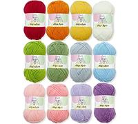 Lily's Lyric Vibrant Yarn 12-Pack of 50g/1.8oz | 120m/130yd | #2 Fine (Sport) | Yarn for Crocheting and Knitting