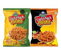 Lily's Present Balaji Chataka Pataka Spicy Rice and Corn Sticks, Masala Masti and Flamin' Hot, Export Pack (1, Balaji-chataka combo)