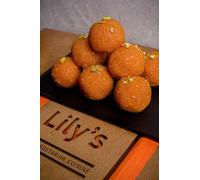 Lily's Special Motichur ladoo is one of the favorite Indian desserts to serve during festivities or as a dessert serve with multipiece 4,6,8 pieces (4)